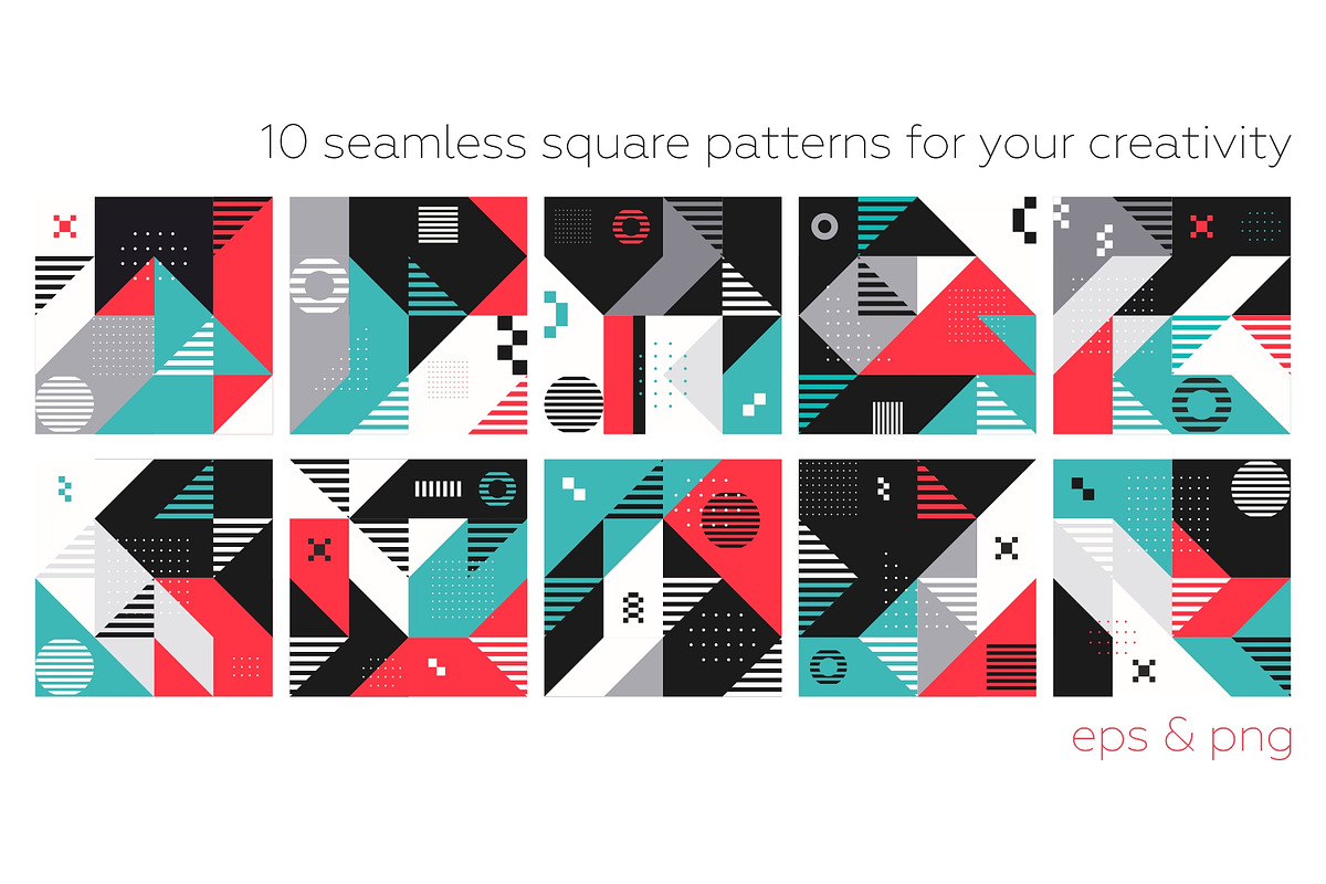 Fun Geometry pattern bundle., a Pattern Graphic by lisa_kalev (Photo 21 of 22)