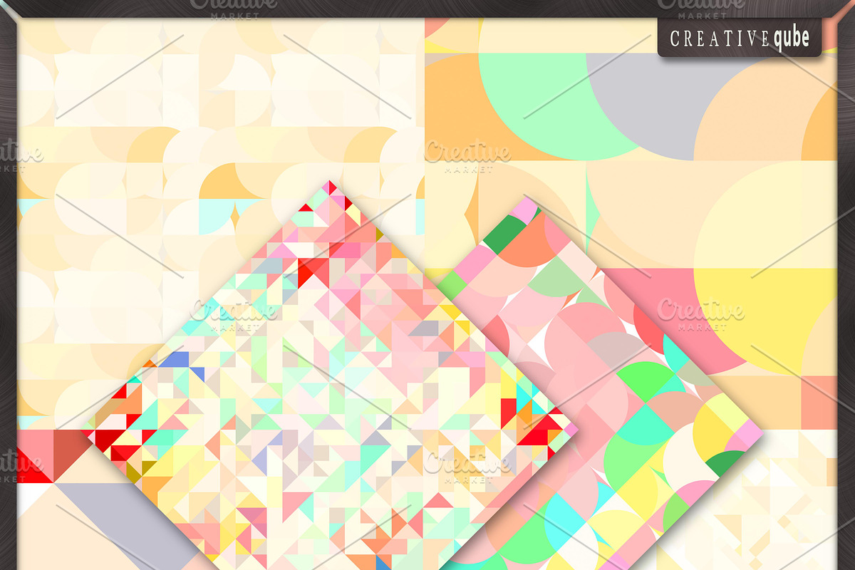 Segments pattern digital paper preview 3