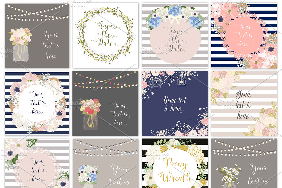 BIG WEDDING BUNDLE, a Texture Illustration by burlapandlace (Photo 22 of 22)