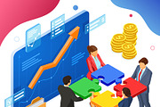 Partnership and Business Teamwork, a Finance Illustration by TAlex (Thumbnail 2 of 6)