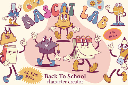 Back To School Mascot Creator, an Illustration by Anastasiya Klempach