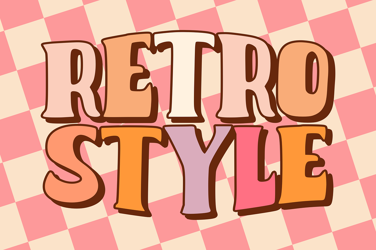 Sunday Vibes - Retro Font Types, a Font by KiddoGlyphs Studio (Photo 2 of 3)
