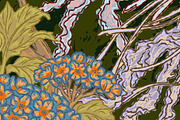 Jellyfish&Hydrangea Botanical Garden, a Pattern Graphic by NayaChu (Thumbnail 5 of 9)