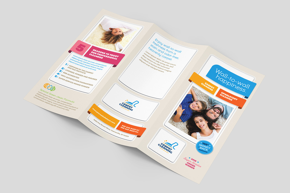 Carpet Cleaning Brochure Template, a Brochure Template by StockLayouts (Photo 3 of 4)