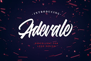 New! Adevale script, a Script Font by kavoon (Thumbnail 1 of 14)