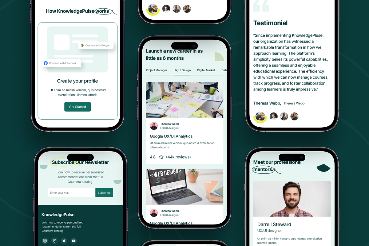 Elearning Website UI Kits, an UI Kit Template by Ahmed Rubel (Photo 5 of 6)