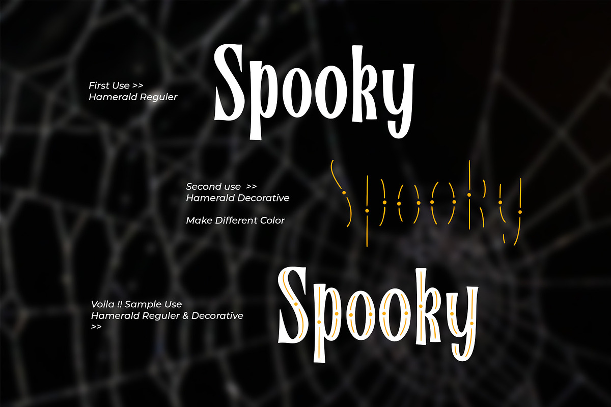 Hamerald - Seasonal Halloween Font, a Font by Typehand Studio (Photo 8 of 9)