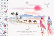 Moroccan decor watercolor clipart, a Decorative Illustration by Patishop Art (Thumbnail 8 of 12)