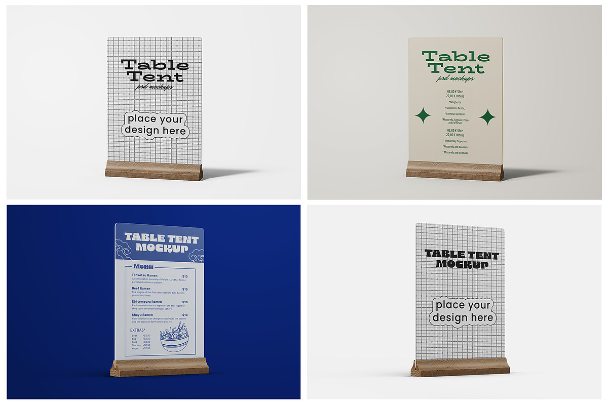 A5 Menu Table Tent PSD Mockup Set, an Advertising Mockup by Remnand Studio (Photo 10 of 11)