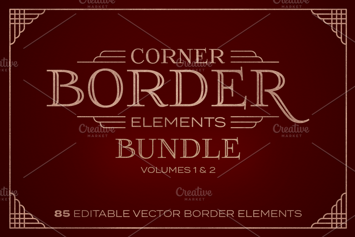 Corner Border Elements Bundle, an Object Graphic by Dandylyon Designs (Photo 1 of 12)