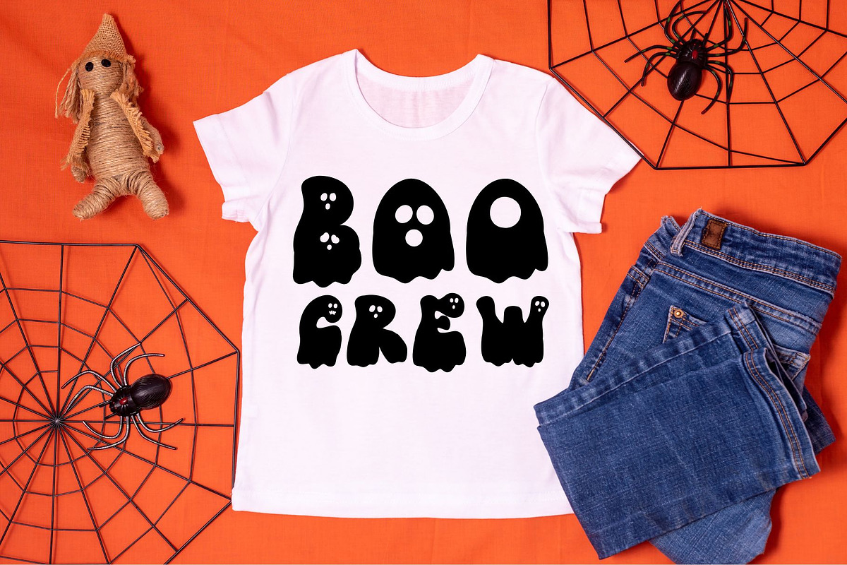 Groovy Ghost - retro Halloween font, a Handwritten Font by Brown Cupple (Photo 3 of 8)