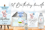 Birthday Bundle Canva Templates, a Marketing Template by Coco Bloom (Thumbnail 1 of 5)