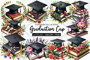 Graduation Cap Sublimation Clipart, an Illustration by Designworld
