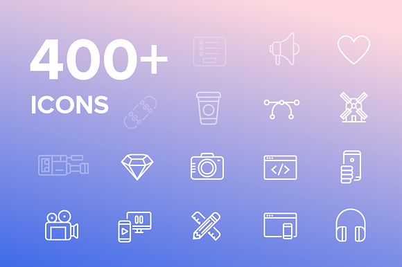 400 Vector Icons Pack Ui Media