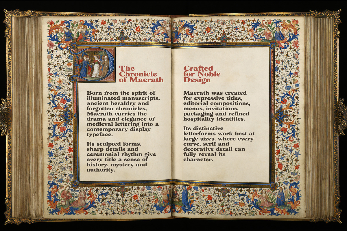 Maerath Medieval Display Font, a Handwritten Font by kavoon (Photo 4 of 12)