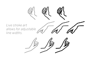 MONOLINE HANDS, an Outline Icon by Britt & Kit (Thumbnail 2 of 4)