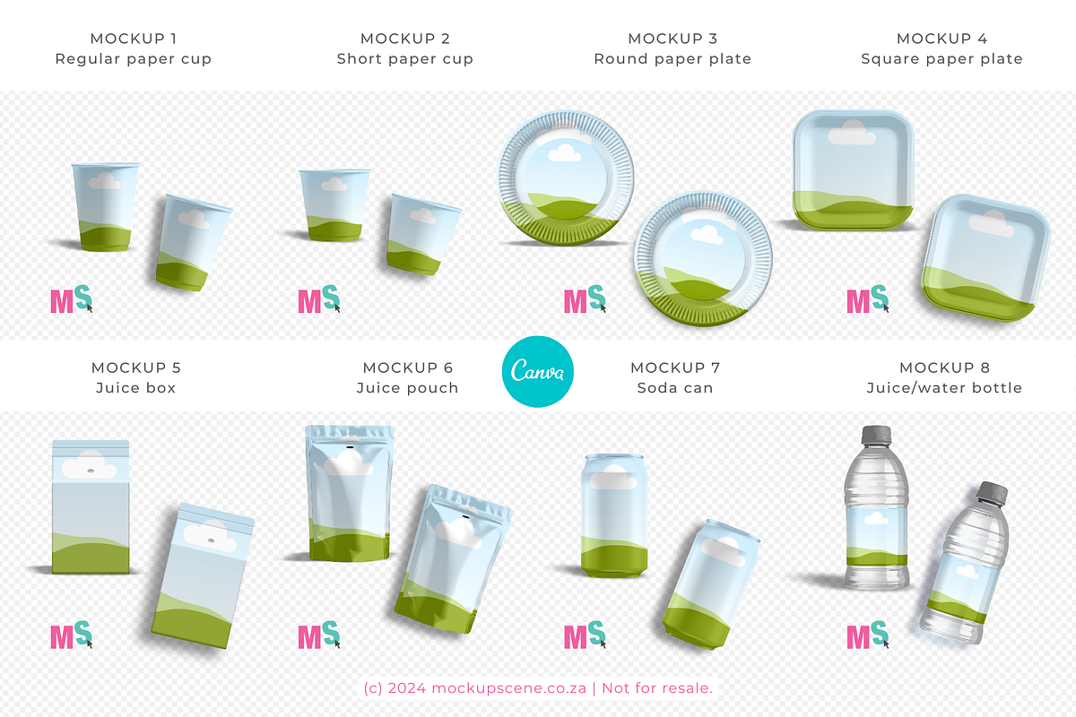Party Printables Canva Mockup Set, a Packaging Mockup by Mockup Scene (Photo 4 of 12)