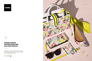 Leather Goods Silk Scarf Mockup, a Mask Mockup by creatsy5 (Thumbnail 1 of 6)