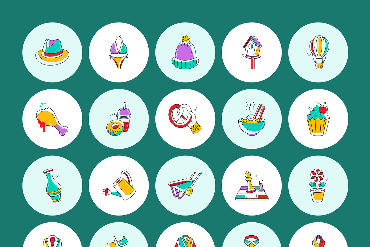300 Everyday Doodle Icons, an Outline Icon by Creative Stall (Photo 9 of 12)