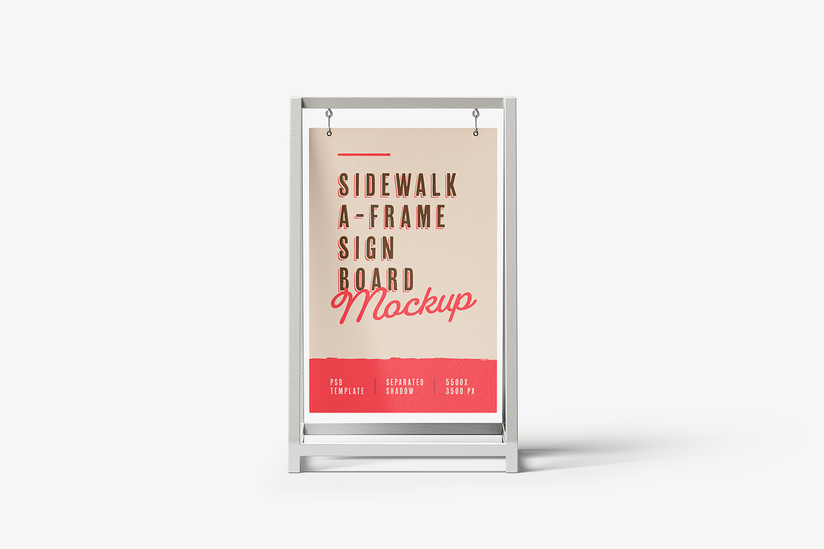 Outdoor Advertising A-Stand Mockup, an Advertising Mockup by Xtrahive (Photo 2 of 2)