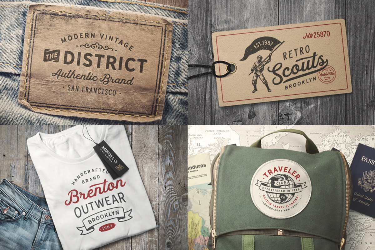 80 Modern Vintage Logos vol 3, a Branding & Logo Template by DISTRICT 62 STUDIO (Photo 12 of 15)