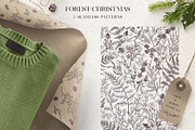 Forest Christmas  b&w, a Decorative Illustration by Lisla (Thumbnail 10 of 11)