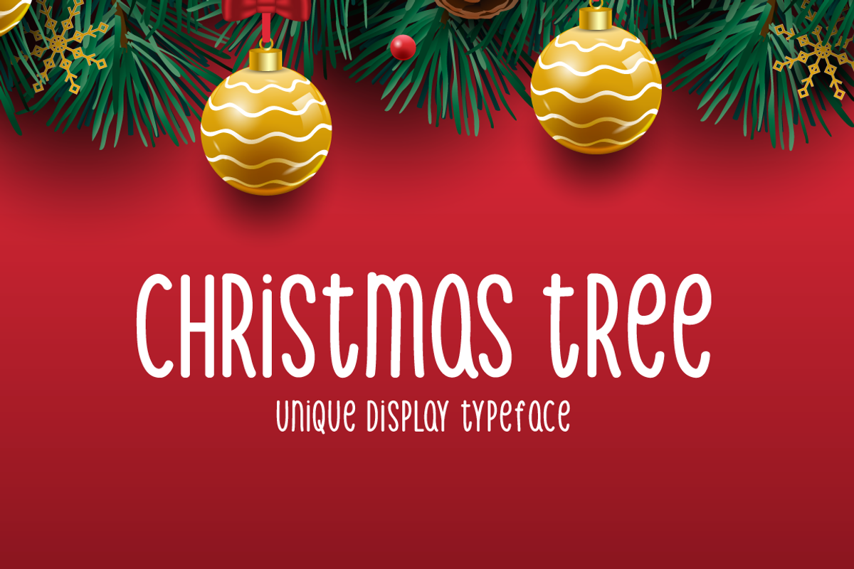Christmas Tree Typeface, a Script Font by Seemly Fonts (Photo 1 of 4)