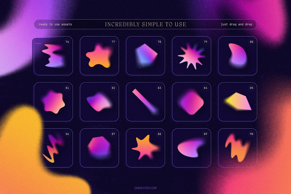 Blurry Gradient Shapes Collection, an Object Graphic by Samolevsky (Photo 8 of 15)