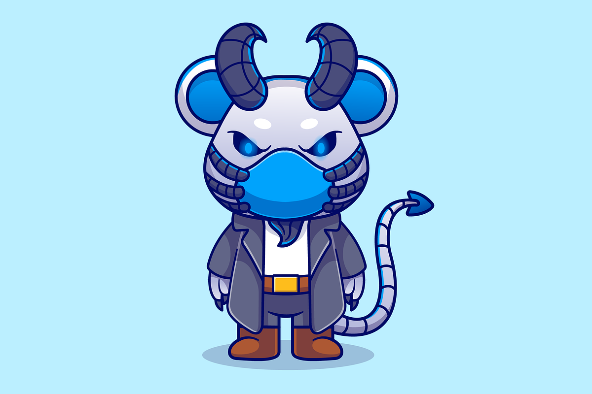 Cute Mouse Robot Cyborg Devil, an Animal Illustration by Catalyst Labs (Photo 2 of 3)