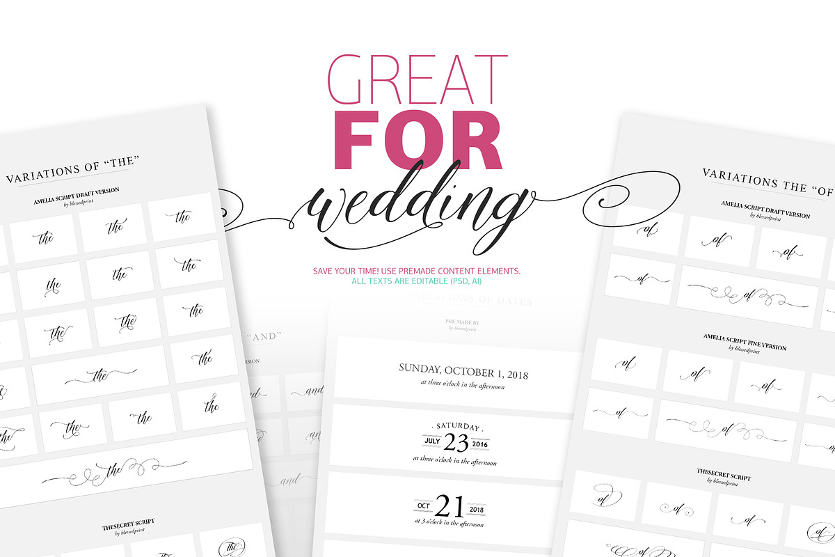 BIG BUNDLE for Templett & Corjl, a Script Font by Blessed Print (Photo 10 of 58)