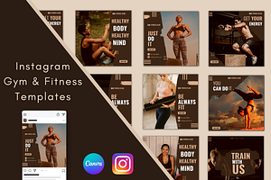Instagram Gym & Fitness Templates