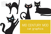 Mod Cats, an Outline Icon by Little Star Creative (Thumbnail 1 of 2)