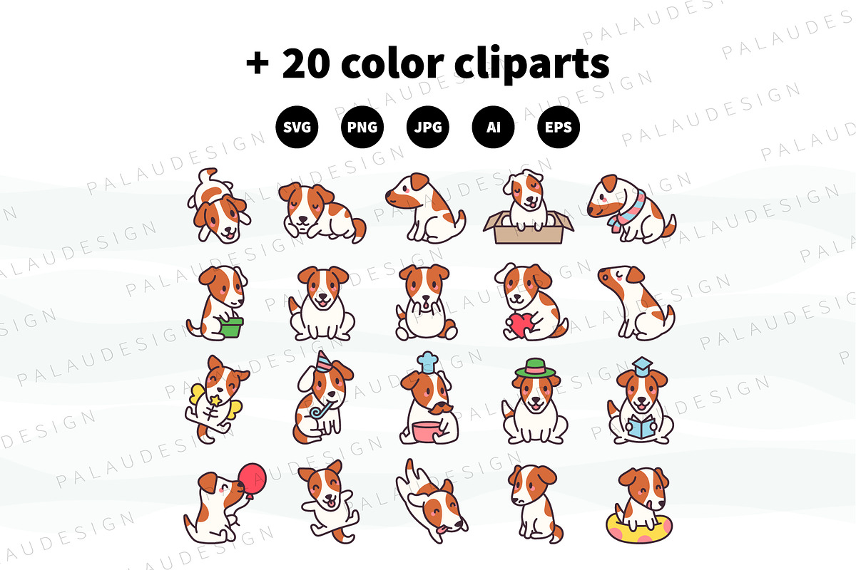 Jack Russell Bundle, an Animal Illustration by Palau (Photo 7 of 9)
