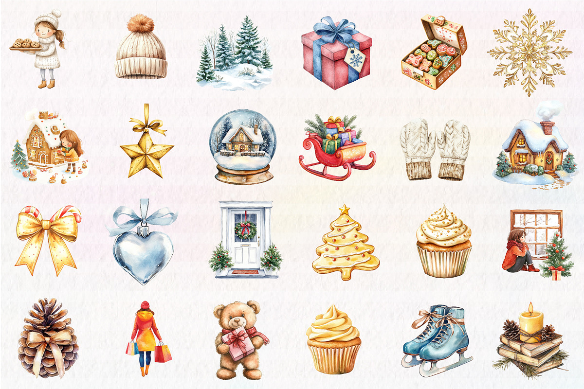 Winter Clip Art, an Illustration by CreationArt (Photo 2 of 4)