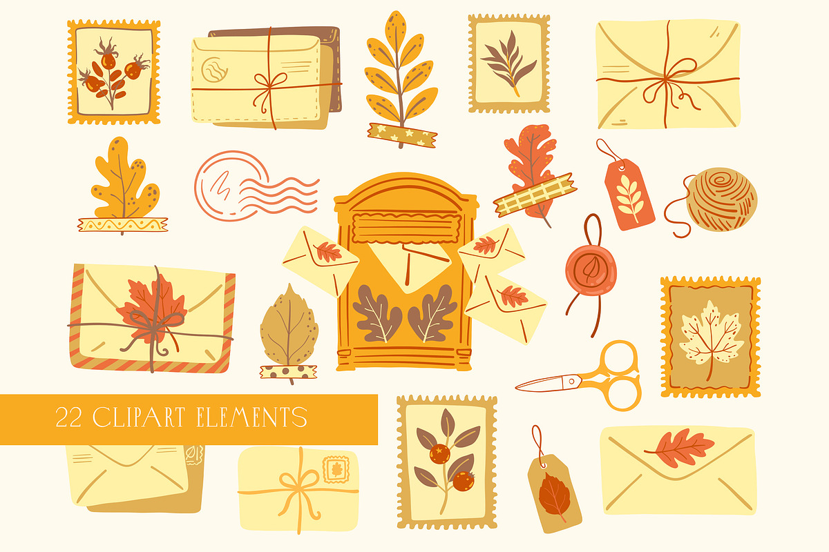 Snail Mail clipart patterns, a Seasonal Illustration by Carpet Tapete Pretzel (Photo 2 of 10)