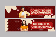 Red Retro Linkedin Banner, a Social Media Template by Neermana (Thumbnail 3 of 4)
