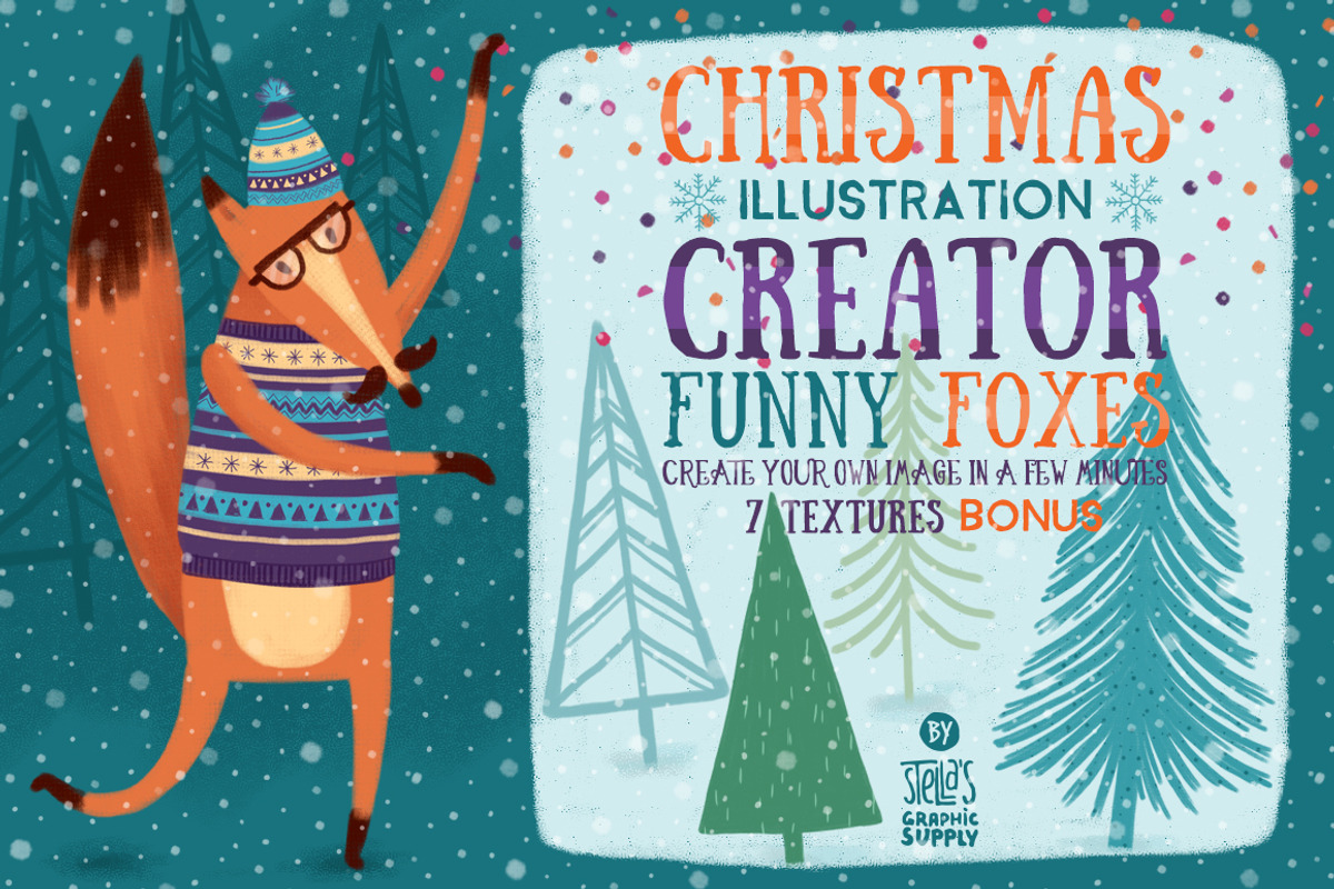Christmas Illustration Creator/Foxes, an Animal Illustration by Stella's Graphic Supply (Photo 1 of 7)
