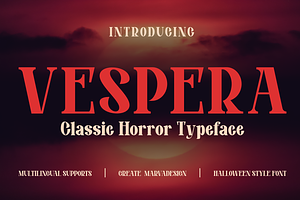 Vespera - A Modern Serif Font, a Serif Font by Marvadesign