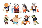 Cute animals travel set, an Animal Illustration by Good Studio (Thumbnail 1 of 3)