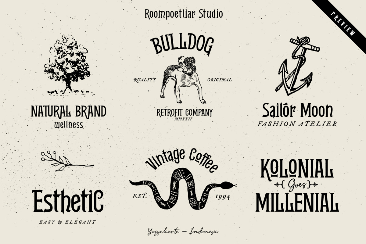 Klasszikus Vintage Font, a Font by RMPL.std (Photo 6 of 6)