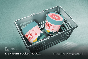 Ice Cream Bucket Mockup