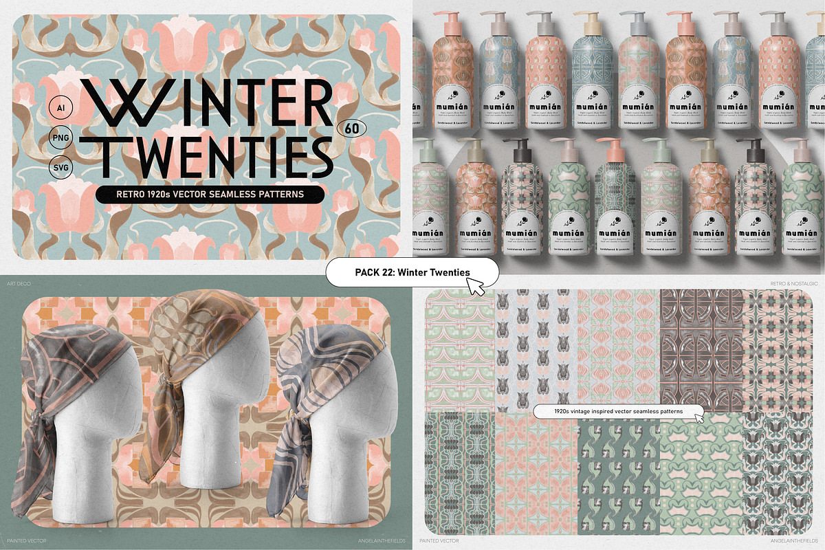 Retro Pattern Library 80% OFF, a Pattern Graphic by angelainthefields (Photo 24 of 25)