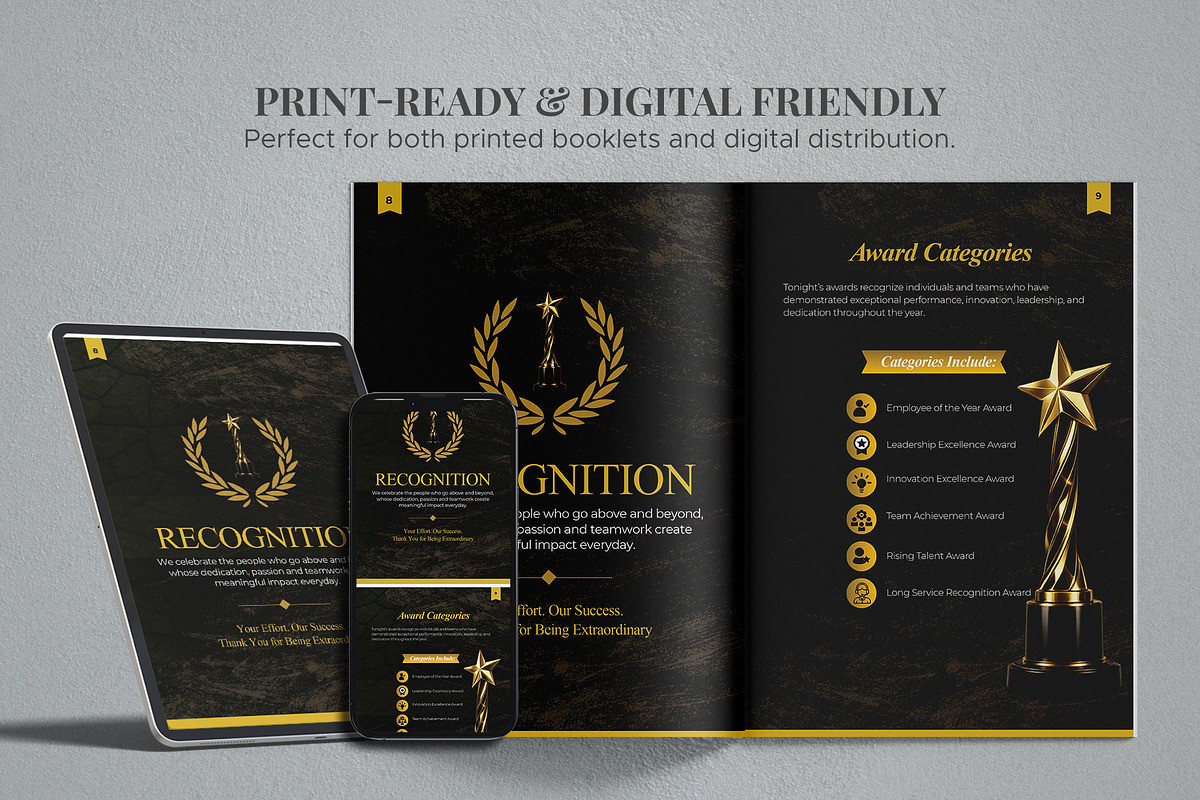 Corporate Awards Program Book, a Brochure Template by Oshin Design (Photo 4 of 7)