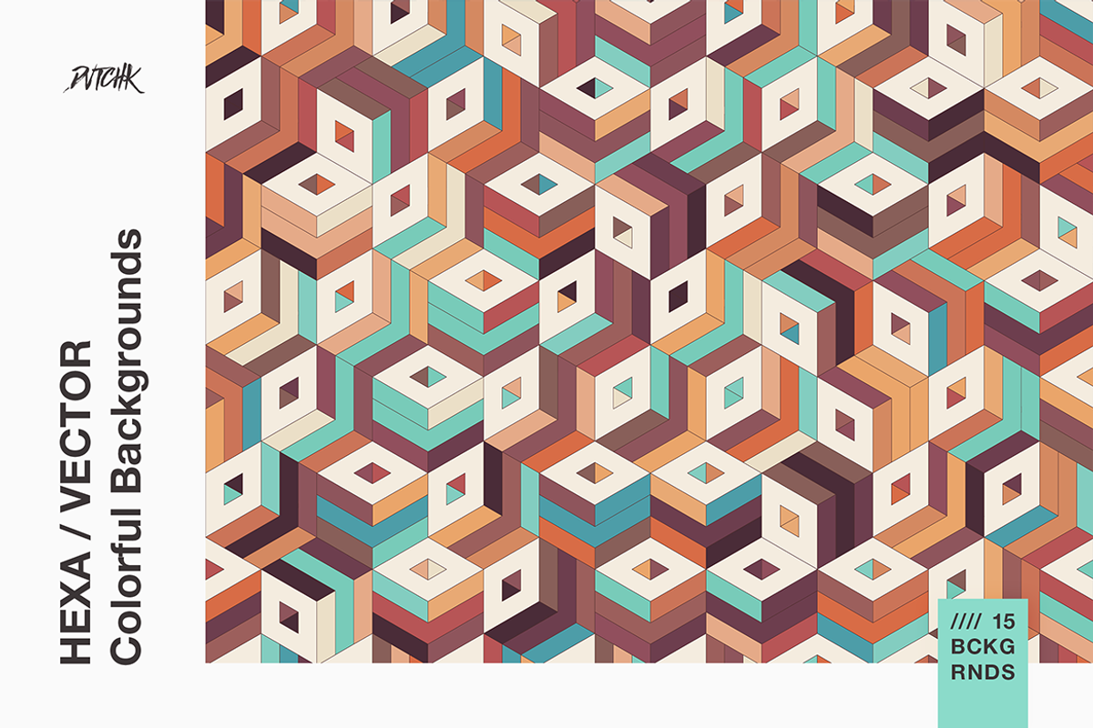 Hexa | Colorful Vector Backgrounds, a Pattern Graphic by dvtchk (Photo 7 of 10)