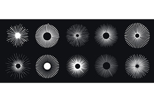 Abstract sunburst logos. Fireworks, an Object Illustration by Stock-Smart-Start
