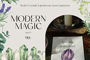 Modern Magic Herbs & Crystals, a Healthcare Illustration by Catch the Dream Art (Thumbnail 1 of 8)