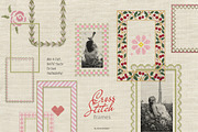 Cross Stitch 80+ Scrapbook frames, an Object Graphic by 60secondsArt (Thumbnail 5 of 10)