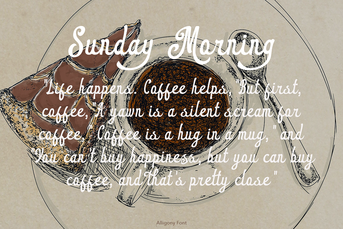 Alligony Retro Script, a Script Font by madeDeduk (Photo 2 of 10)