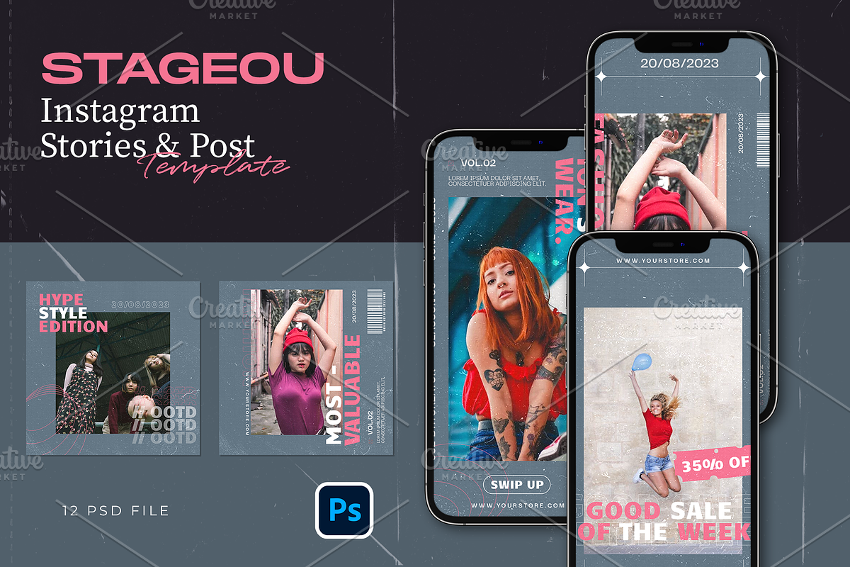 Fashion Instagram template - Stageou, a Social Media Template by Gibcreat (Photo 1 of 4)