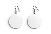 White Round Earring Pair 3D Model, an Object 3D Model by rebrandy (Thumbnail 2 of 9)
